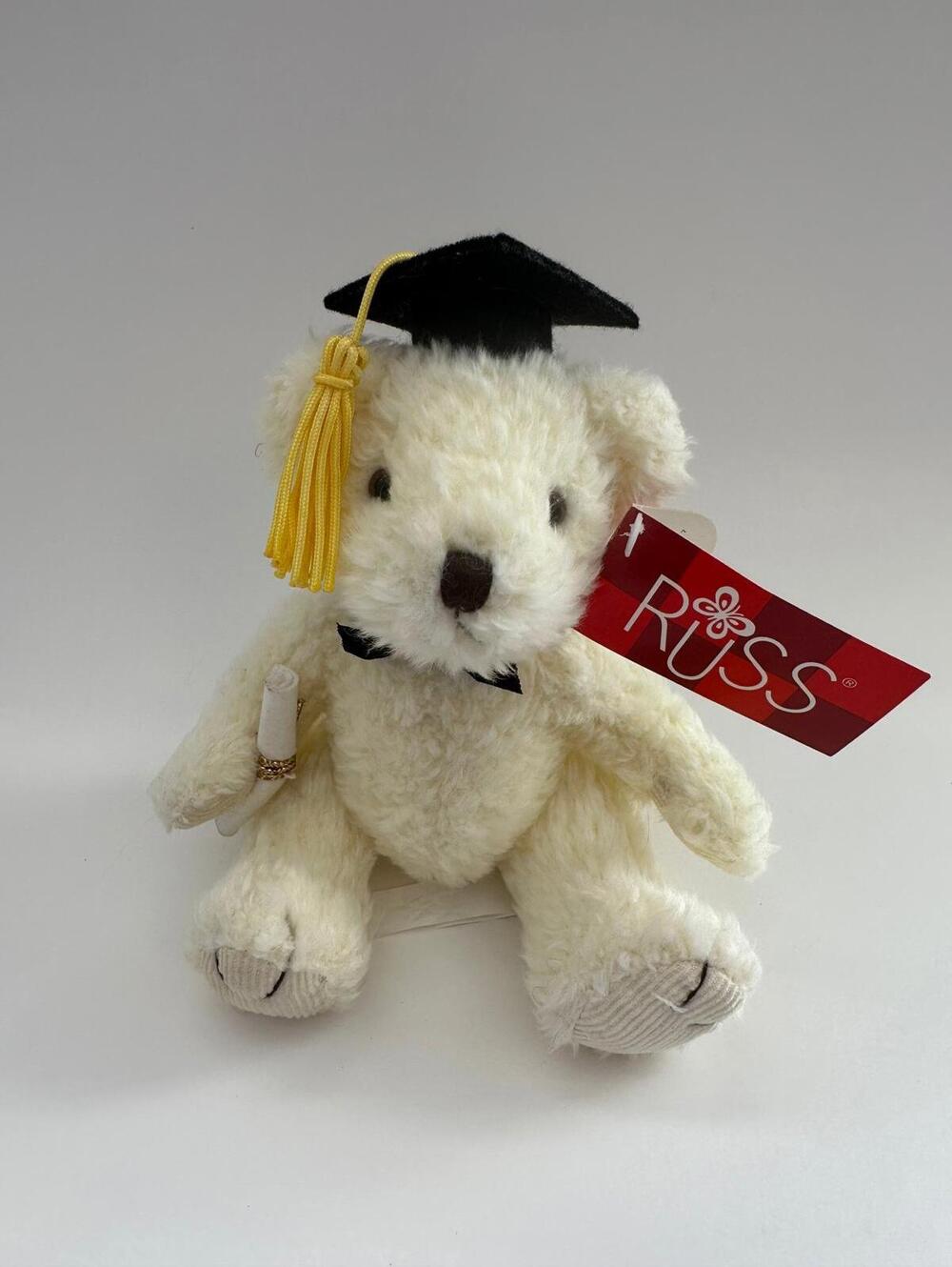 Russ Graduation Bear, Grad Hat, New with Tags (6 inch)